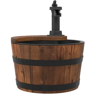 vidaXL Gartenbrunnen mit Pumpe Massivholz Tanne