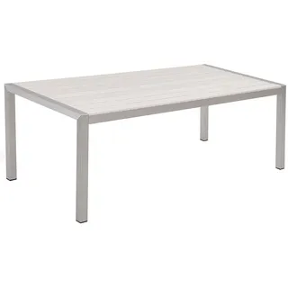 Beliani Beliani, Gartentisch Weiß Aluminium für 6 Personen 180 x 90 cm Modern Design
