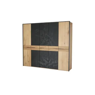 Drehtürenschrank  5-türig  Kava , holzfarben , Maße (cm): B: 251,8 H: 223,8 T: 65.0