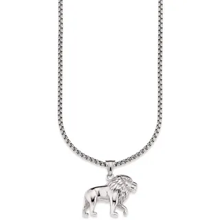Bruno Banani Kette mit Anhänger Löwe Venezianerkette Silber