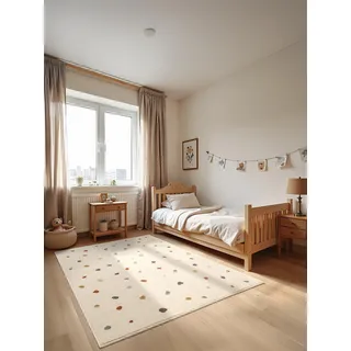 HANSE HOME Funny Dots Kinderteppich 160 x 235 cm Creme/Multifarben