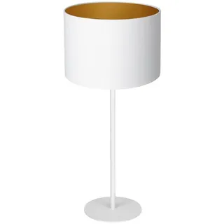 Tischlampe ARDEN 1xE27/60W/230V Ø 25 cm weiß/gold - Weiß/Gold
