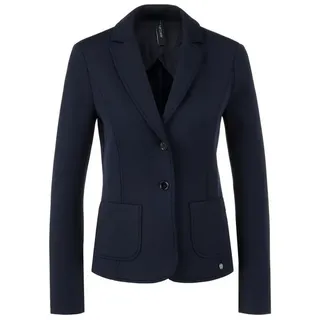 Marc Cain Jackenblazer Blazer mit aufgesetzten Taschen - Talliert Elegant, Stretchjersey, Business-Events, pflegeleicht und langlebig blau 46