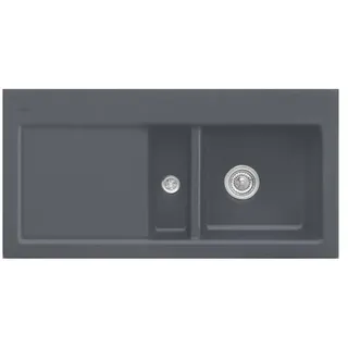 Villeroy & Boch Subway 60 links Einbauspüle Graphit Keramik Handbetätigung 600 x 600 mm