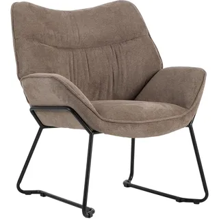 bene living Lounge-Sessel Aliano Polyester 72 x 76 x 0 cm Braun