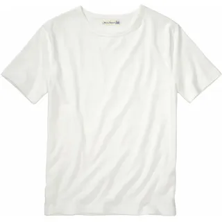 Merz B Schwanen Herren T-Shirts Regular Fit Weiss einfarbig - 4(S)