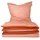 Renforcé apricot/kupfer 155 x 220 cm + 80 x 80 cm