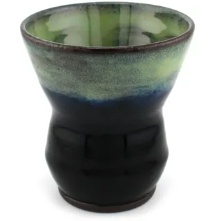 Keramik Yerba Mate Becher Cuia 250–300 ml Shadow Tide - handgefertigtes Matero Steinzeug - Chimarrao Mate Tasse Brasilianische Form mit breitem Rand - Yerba Mate Zubehör