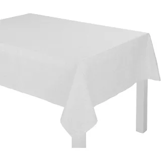 Tischdecke WIRTH "Westport" Tischdecken Gr. B/L: 120 cm x 120 cm, 1 St., quadratisch, weiß Tischdecken Made in Germany, Jacquard Dekostoff, Blatt-Design, Pflegeleicht