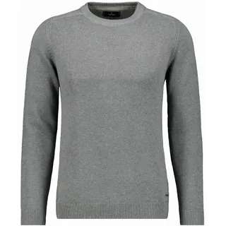 Rundhalspullover RAGMAN, Herren, Gr. 54, grau (grau, melange), Strick, 100% Baumwolle, Rundhals, Pullover Rundhalspullover