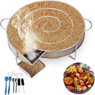Kaltraucherzeuger, Kalterzeuger, BBQ-Smoker, Edelstahl-Grill-Smoker, Raucherzeuger mit Bürste und Haken, ideal zum Räuchern von Fleisch, Fisch,