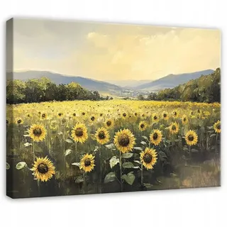 WALLARENA Leinwandbild Blumen in Gelb | Gr.: 120 x 80 cm