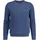 Strickpullover Rundhals Jeansblau Melange 4XL
