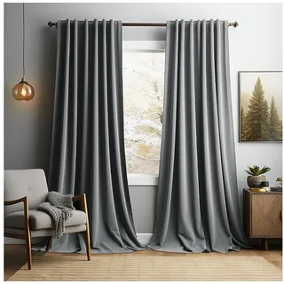 tokusyou Jibenhome Gardine Weihnachten Gardinen,Samt Vorhänge Blickdicht 2er Set, (2 St), verdunkelnd, Kräuselband Weihnachtsgardinen,für Wohnzimmer Schlafzimmer Winter