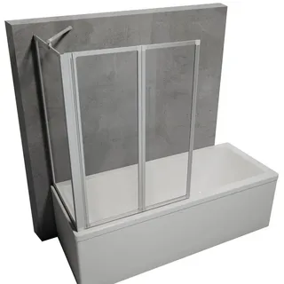 Schulte Badewannenfaltwand 89 x 121 cm ESG 2-tlg. Grau