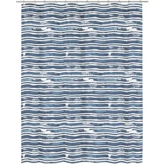 KLEINE WOLKE Duschvorhang Raia 180 x 200 cm blau