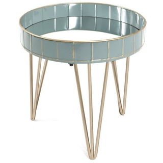 HAKU Beistelltisch HAKU Möbel Beistelltisch grau-blau-bronze (DH 41x40 cm) DH 41x40 cm grau