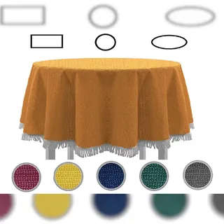 EXKLUSIV HEIMTEXTIL Gartentischdecke Classic 160 cm rund orange