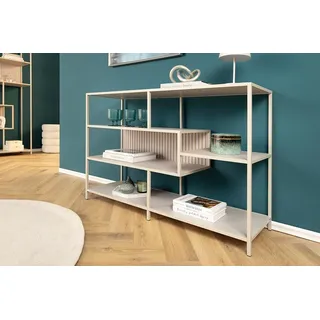 riess-ambiente Bücherregal SLIM LINE 115cm champagner beige Metall · Raumteiler mit 5 Regalböden, Einzelartikel 1-tlg., Standregal fürs Wohnzimmer/Schlafzimmer · Industrial Design beige