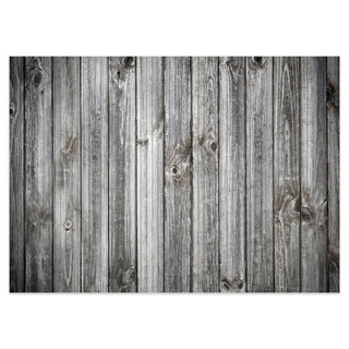 Schaum-Badematte Holz-Optik Textur hellgraues Holz Paneele Dielen mit Asteinschlüssen Wallario, Höhe 5.5 mm, rutschhemmend, geeignet für Fußbodenheizungen, Polymer-Schaum, rechteckig rechteckig - 50 cm x 70 cm x 5.5 mm