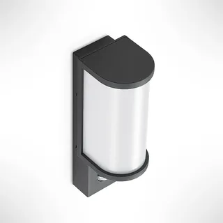 LUCANDE Außenwandleuchte Aluminium 12,1 x 9,2 x 28,1 cm mit Bewegungsmelder grau