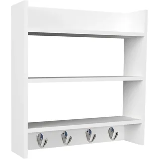VCM Hängeregal 60 x 60 x 15 cm Weiß