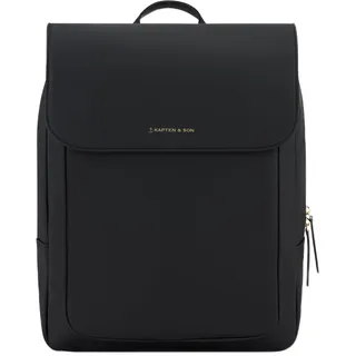 Kapten & Son Rucksack Tromso All Black 9 L | Rucksack Damen & Herren Schwarz | ideal als Tagesrucksack, Daypack, Rucksackhandtasche