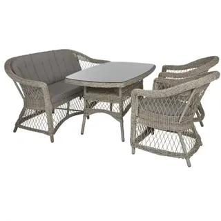 Brafab Kamomill Gartenmöbel Set 1, Geflecht beige, 4-teilig