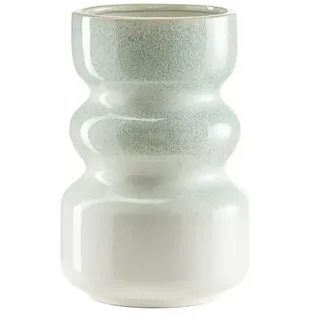 Vase , grün , Steinzeug , Maße (cm): H: 20  Ø: 13.5