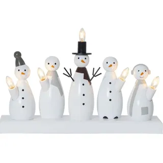 MARELIDA Fensterleuchter Schneemänner Weihnachtsdeko E10 Glühlampen L: 33cm