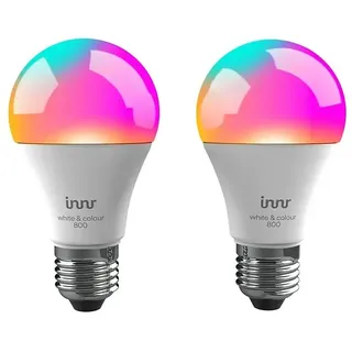 Innr Lighting Smart-LED-Lampen-Set  (E27, Dimmbar, RGBW, 400 lm, 8,6 W, 2 Stk.)