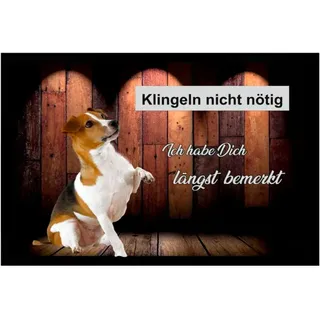 Ladreas Fußmatte Schmutzfangmatte Hund Klingeln nicht nötig F206, 60x40 braun 60x40 | 40 cm x 60 cm