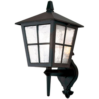 Licht-Erlebnisse Schwarze Wandlampe IP43 Rustikal außen idyllisch LUDGER Außenleuchte Haustür Hof Terrasse