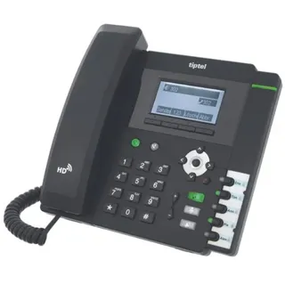 Tiptel 3010 - Preisgünstiges Standard IP-Telefon, Telefon, Schwarz