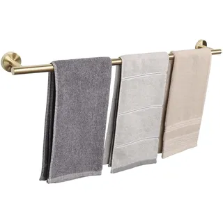 TocTen Badetuchstange – dicker SUS304 Edelstahl-Handtuchhalter, Handtuchstange für Badezimmer, robust, Wandmontage, 76,2 cm, Gold