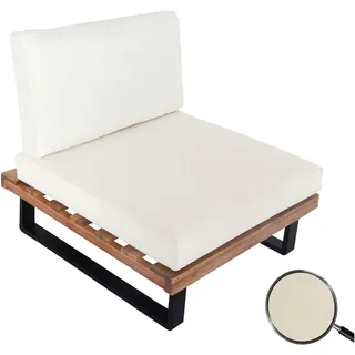 MCW MCW-H54 Loungesessel hellbraun cremeweiß