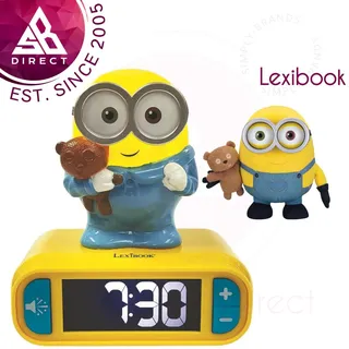 Lexibook Kinder Uhr Mit Nachtlicht│Despicable Me Minions │Snooze │ LCD Schrim