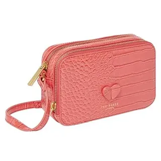 Ted Baker Damen Valtina-Imitation Croc Mini Camera Bag Crossbody Taschen, Koralle