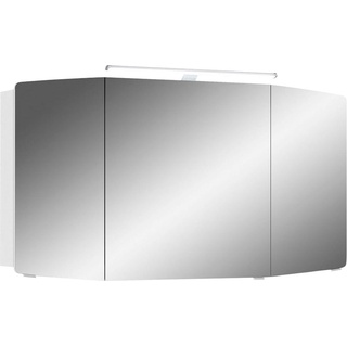 Spiegelschrank PELIPAL "Cassca Sprint" Schränke Gr. B/H/T: 120 cm x 67 cm x 17 cm, 3 St., weiß (weiß glanz) Bad-Spiegelschränke Badmöbel, 120cm Breite