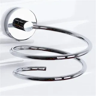 Weare Home Edelstahl Spirale Form Silber Haartrocknerhalter Föhnhalter, Modern Chrom Beschichtung Rostfrei Wandmontage für Küche Haltbar Badzubehör Badaccessoires Dekor