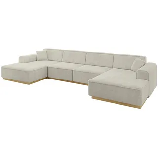 altdecor Eckcouch 6-Sitzer Creme