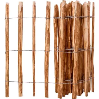 vidaXL Staketenzaun 90 x 500 cm Haselnuss
