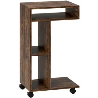 Homcom Beistelltisch Rustikal-Braun Holzwerkstoff 30 x 69 x 40 cm