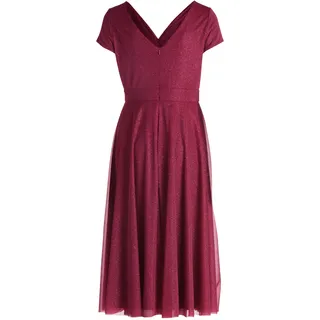Vera Mont Cocktailkleid im Glitzer-Look in Rot/Grau | Gr.: 42