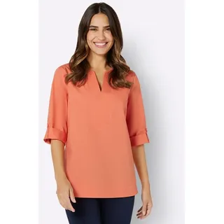 Sieh an! Klassische Bluse orange 44