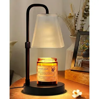 Kerzenwärmer Lampe Dimmbare Tischlampe mit Timer für Duftkerze Glas Schirm