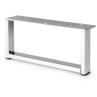 Prima-Online Möbelfuß Möbelbein Metall 200x90 mm Chrom Rechteckig Möbelfuß Kommode TV, (1-St)