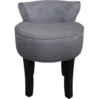 Casa Padrino Hocker Boston Massivholz Grau/Schwarz