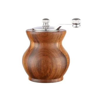 Felenny Manuelle Pfeffermühle aus Holz, Handkurbel, Salzmühle | Manuelle Pfefferkorn-Gewürzmühle mit langer Kurbel für Zuhause, Restaurant, Küche