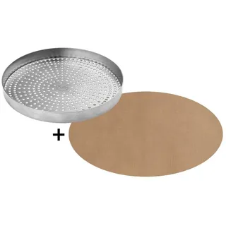 Sallys Springform Boden aus Edelstahl - verschiedene Größen, (Backform Boden mit gleichmäßiger Wärme & einfache Reinigung), inklusive Dauerbackfolie bis 1000 mal verwendbar Ø 15 cm